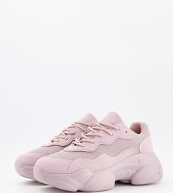 Wide Fit Divine chunky sneakers in lilac-Beige