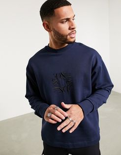 logo sweatshirt in navy