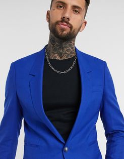 slouch suit blazer in blue - part of a set-Blues