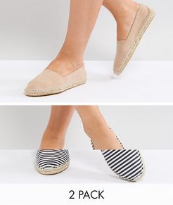 ASOS JALLY Two Pack Espadrilles-Multi