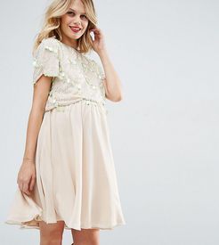 NURSING Deco Embellished Skater Dress-Pink