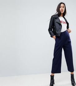 Tailored Longer Length Culottes-Navy
