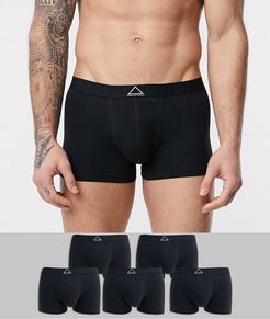 ASOS Unrvlld Spply 5 pack trunks in black