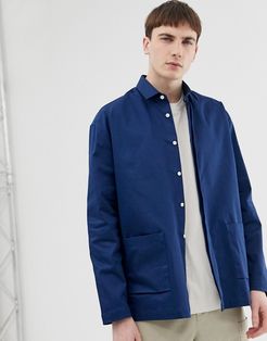 loose overshirt in navy