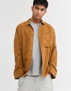 regular fit shirt in camel-Brown