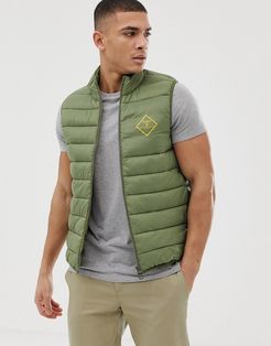 Harter padded vest in green