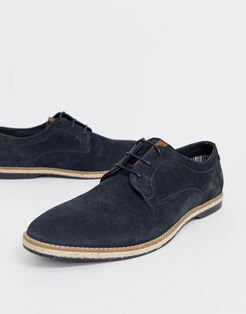 Kinch lace ups in navy suede