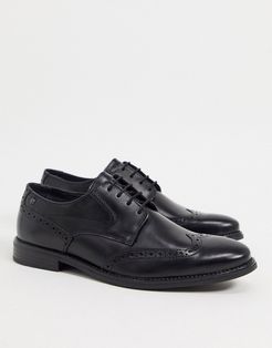 RISCO BROGUES IN BLACK LEATHER