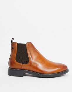 seymour chelsea boots in tan leather-Brown