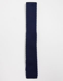 knitted tie-Navy