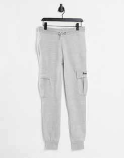 logo utility sweatpants in gray-Grey