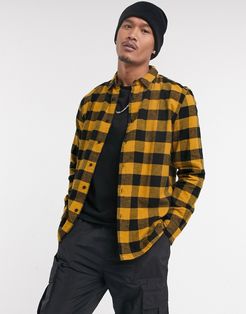 buffalo checked shirt in mustard-Yellow