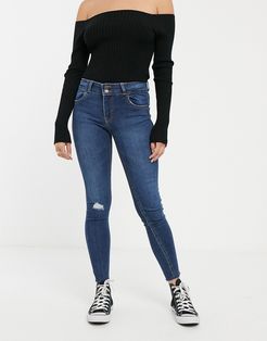 push up jean in dark blue