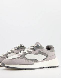 sneakers with detailing in gray-Grey