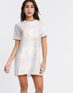 t-shirt dress in tie-dye-Multi