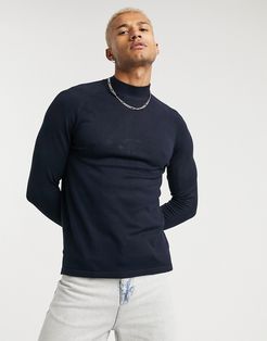 turtleneck sweater in navy