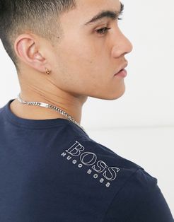 front and back logo t-shirt in navy