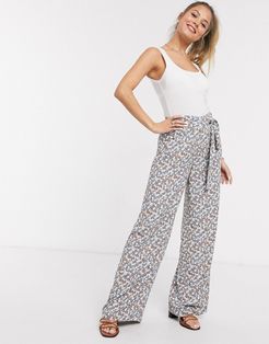 ivy high waisted wide leg pants-Multi