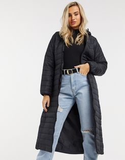 jackson maxi padded coat-Black