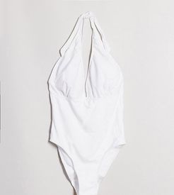 Ginny halterneck swimsuit-White