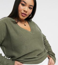 Kansas V-Neck Sweater-Green