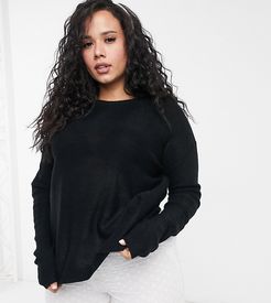 racer sweater in black