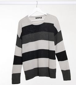 striped sweater-Black