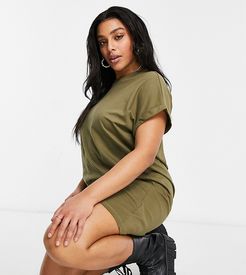 Xena T-shirt dress in olive-Green