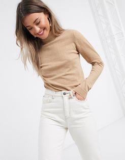 totom roll neck sweater-Brown