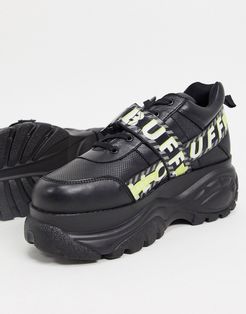 gallip chunky sole sneakers with clasp detail in black