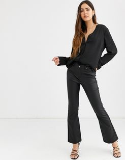 flared pants-Black