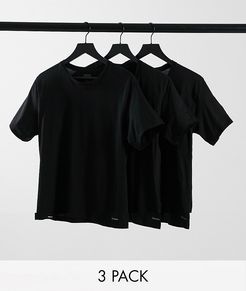 3 pack t-shirts in black