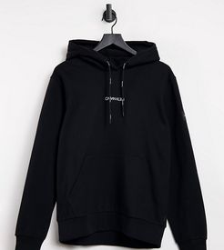 exclusive to ASOS reversed center logo hoodie in ck black