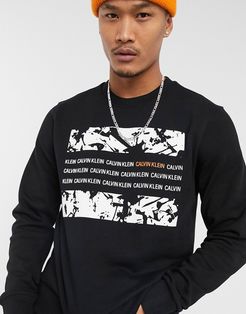 graphic box sweatshirt in black