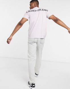 back logo institutional t-shirt in lilac-Purple