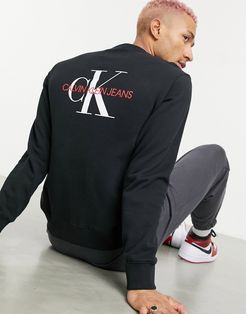 monogram back logo sweatshirt in black