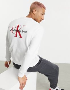 monogram back logo sweatshirt in white