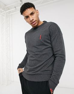 long sleeve top in gray-Grey