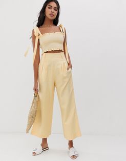 Lucy wide leg pants-Yellow