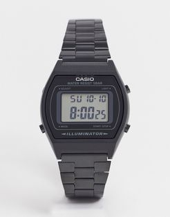 B640WB-1AEF digital stainless steel watch in black