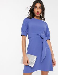 Closet mini dress with volume sleeve in lilac-Purple