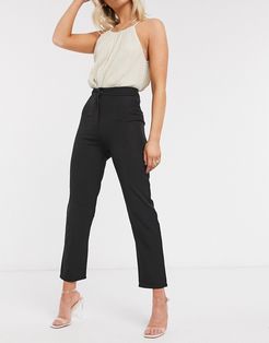 tailored cigarette pants in black