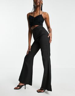 Club L tailored flare pants in black