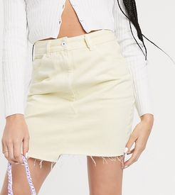 denim skirt in yellow