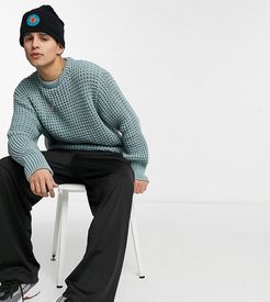 fisherman knit sweater in mist-Green