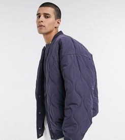 onion quilted bomber jacket in navy