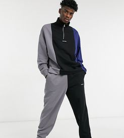 oversized sweatpants in color block set-Multi