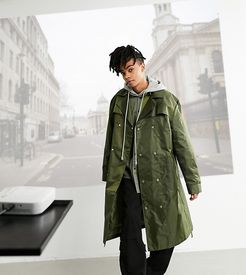 ripstop overcoat in green