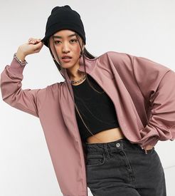 Unisex track jacket in poly tricot in dusty pink - part of a set