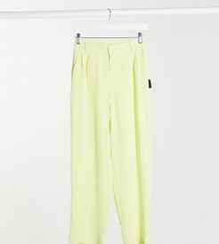 Unisex wide leg pants in pastel lime-Green